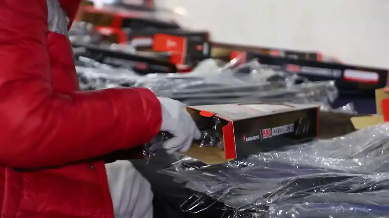 Packaging area for finished BBQ tools