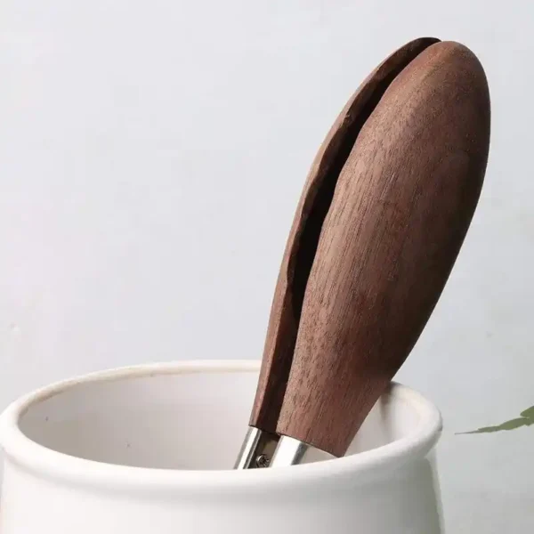 12-inch walnoot houten BBQ tang met roestvrij stalen handvat - OEM (3) 12-inch walnoot houten BBQ tang met roestvrij stalen handvat - OEM (3)
