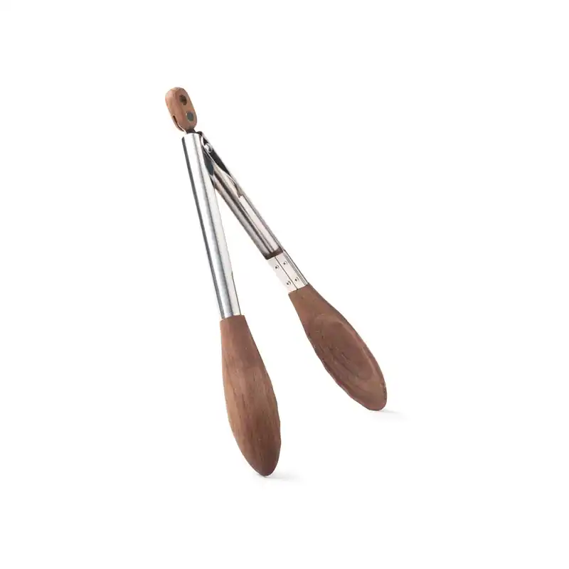 12-Inch Walnut Wood BBQ Tongs with Stainless Steel Handle – OEM (5) 12-Inch Walnut Wood BBQ Tongs with Stainless Steel Handle – OEM