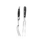 12-inch stainless steel carving fork set with wood and ABS handles (3)