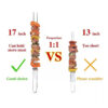 17-inch stainless steel BBQ skewers with wooden handles and push bar (5)