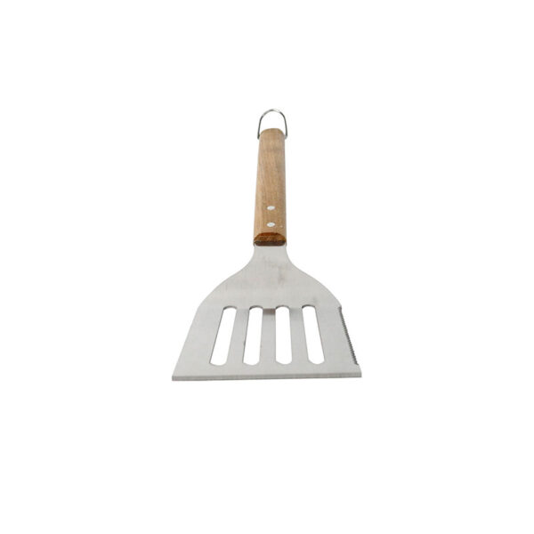 17-inch roestvrijstalen BBQ-spatel met gekartelde rand en acaciahouten handvat (3) 17-inch roestvrijstalen BBQ-spatel met gekartelde rand en acaciahouten handvat (3)