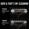 2-in-1 grill brush with wire and helix head for safe BBQ cleaning (1)