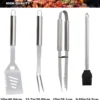 20-piece stainless steel BBQ tool set in alu