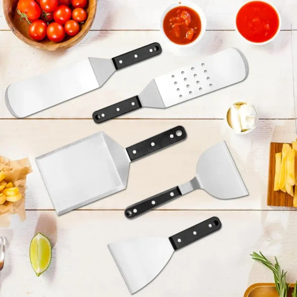 25PCS Κιτ εξαρτημάτων σχάρας για επίπεδη ψησταριά (8) Κιτ ψησίματος επίπεδης κορυφής 25 τεμαχίων - ΟΕΜ σετ εργαλείων σχάρας χύμα