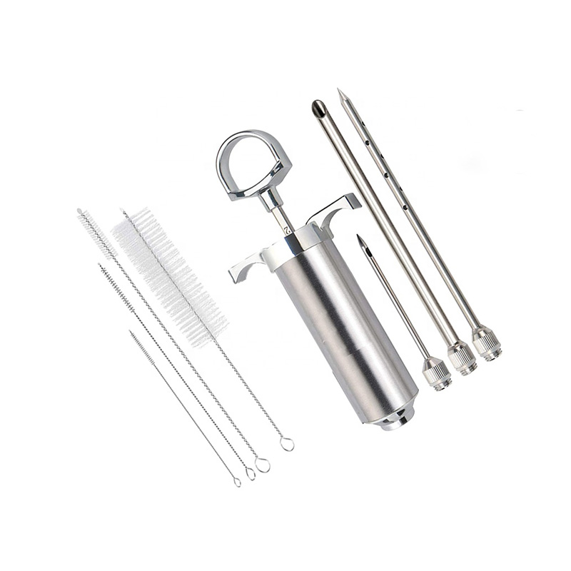 304 Stainless Steel Meat Injector Kit with 4 Needles – OEM BBQ Tool (6) 304 Stainless Steel Meat Injector Kit with 4 Needles – OEM BBQ Tool