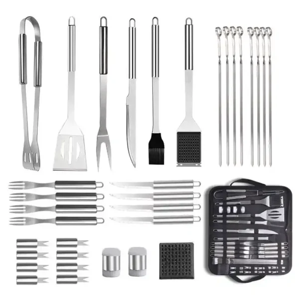 33-delige roestvrijstalen BBQ-gereedschapset met Oxford-tas (5) 33-delige BBQ-gereedschapsset met Oxford-tas - OEM roestvrije set