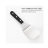 Espátula de acero inoxidable 3x5 con mango ergonómico negro (5)