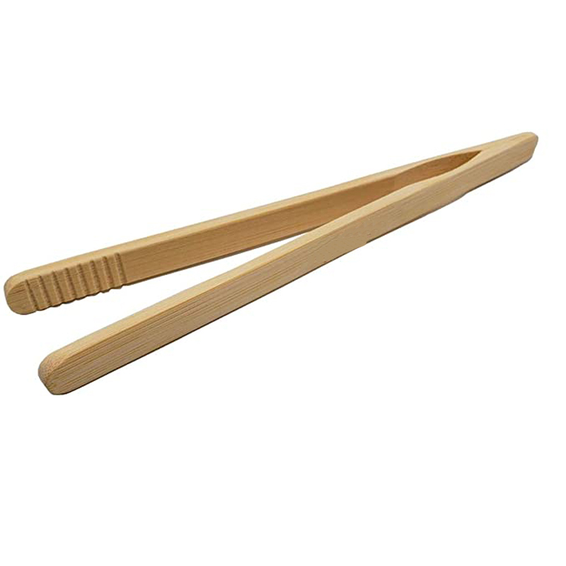 8-Inch Reusable Bamboo Toast Tongs – Set of 2 (2) 8-Inch Reusable Bamboo Toast Tongs – Set of 2