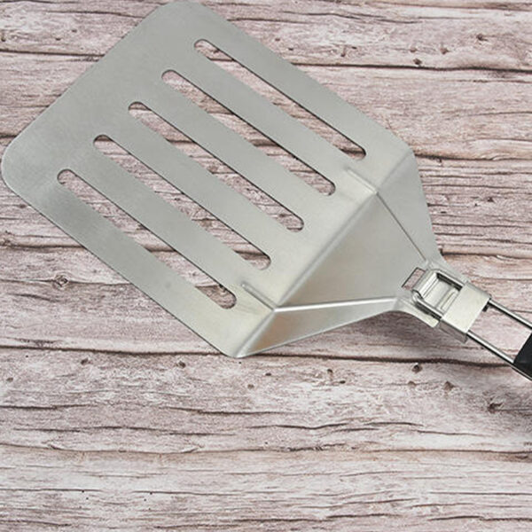 Extra grote roestvrijstalen BBQ-spatel met inklapbaar handvat (3) Extra grote roestvrijstalen BBQ-spatel met inklapbaar handvat (3)