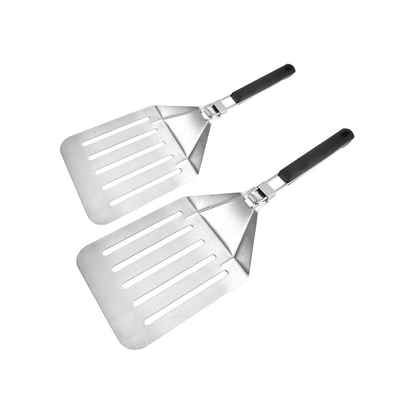 Extra grote roestvrijstalen BBQ-spatel met inklapbaar handvat (5) Extra grote roestvrijstalen BBQ-spatel met inklapbaar handvat (5)