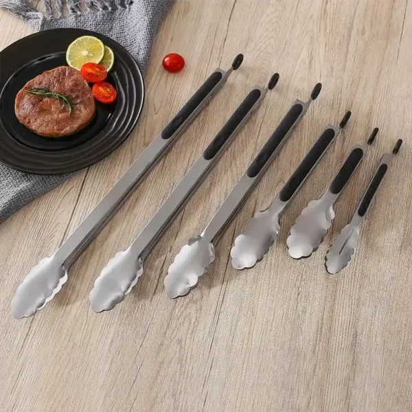 Heavy-Duty roestvrij staal Grill Tongs voor BBQ en keuken gebruik (1) Heavy-Duty roestvrij staal Grill Tongs voor BBQ en keuken gebruik (1)