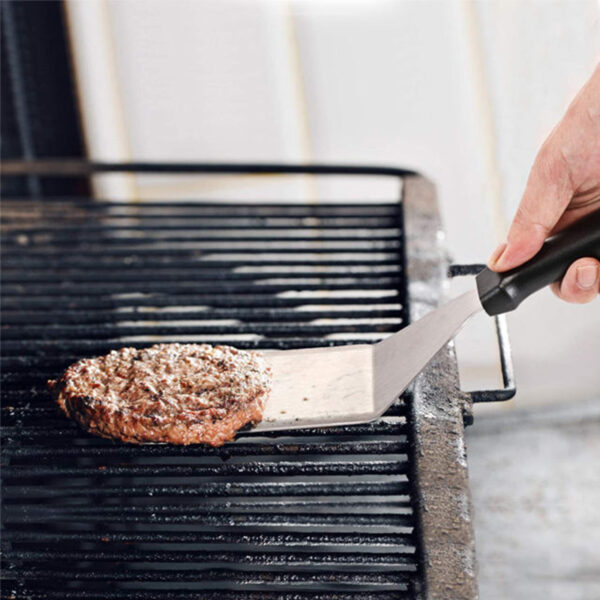 Zware hamburger spatel met plastic handvat voor OEM kopers (4) Zware hamburger spatel met plastic handvat voor OEM kopers (4)