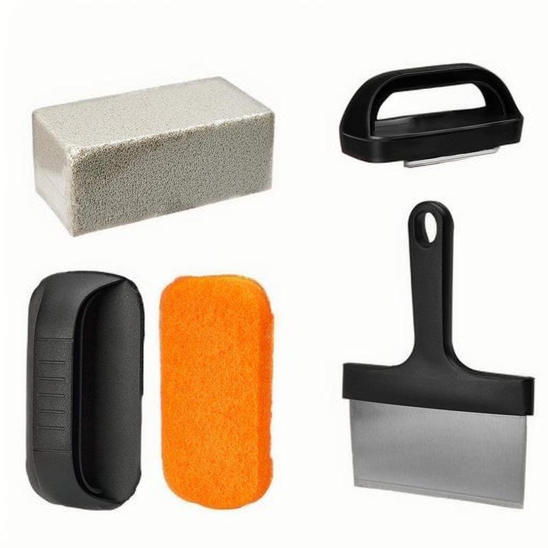 OEM Flat Top bakplaatreinigingsset met schraper en matjes (1) OEM Flat Top bakplaatreinigingsset met schraper en matjes (1)