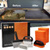 OEM Flat Top Griddle Cleaning Kit with Scraper and Pads (2)