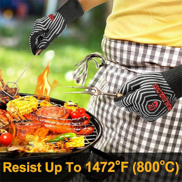 Ανθεκτικά στη θερμότητα γάντια BBQ για ψήσιμο και μαγείρεμα (4) Ανθεκτικά στη θερμότητα γάντια BBQ για ψήσιμο και μαγείρεμα (4)