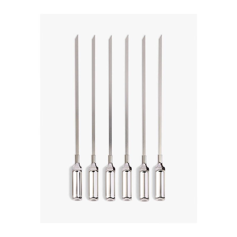 Stainless Steel BBQ Skewers – 6-Pack with Nesting Handles (3) Stainless Steel BBQ Skewers – 6-Pack with Nesting Handles (3)