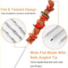 Stainless Steel Flat BBQ Skewers with Storage Tube (3)