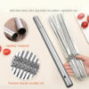 Stainless Steel Flat BBQ Skewers with Storage Tube (4)