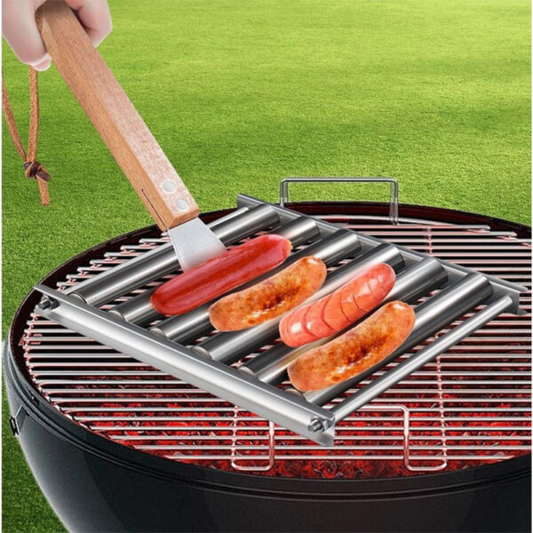 Ανοξείδωτος κύλινδρος Hotdog με ξύλινη λαβή (1) Ανοξείδωτος κύλινδρος Hotdog με ξύλινη λαβή (1)