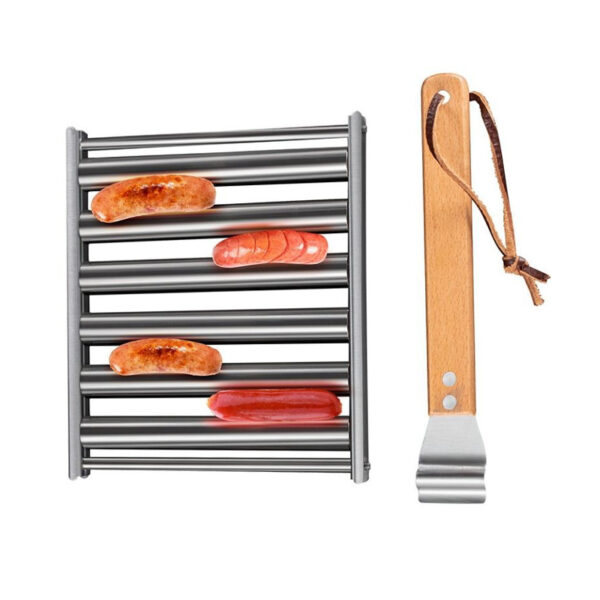 Ανοξείδωτος κύλινδρος Hotdog με ξύλινη λαβή (2) Ανοξείδωτος κύλινδρος Hotdog με ξύλινη λαβή (2)