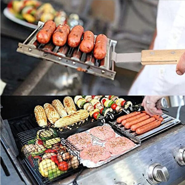 Ανοξείδωτος κύλινδρος Hotdog με ξύλινη λαβή (3) Ανοξείδωτος κύλινδρος Hotdog με ξύλινη λαβή (3)