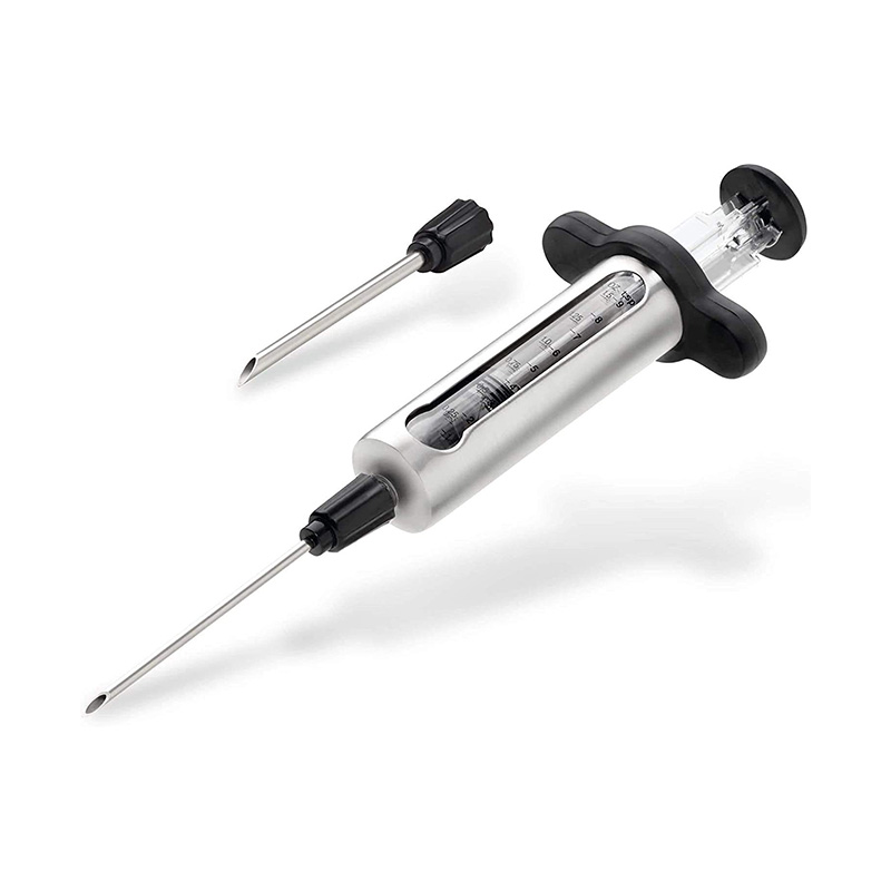 Stainless Steel Marinade Injector with 2 Needles – OEM Ready (4) Stainless Steel Marinade Injector – 50ml with 2 Needles | OEM & Bulk Supply